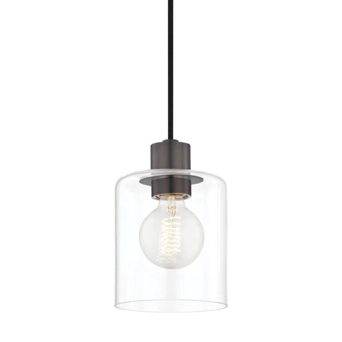 Mitzi by Hudson Valley Lighting Neko Old Bronze Modern/Contemporary Clear Glass Cylinder Pendant ... | Lowe's