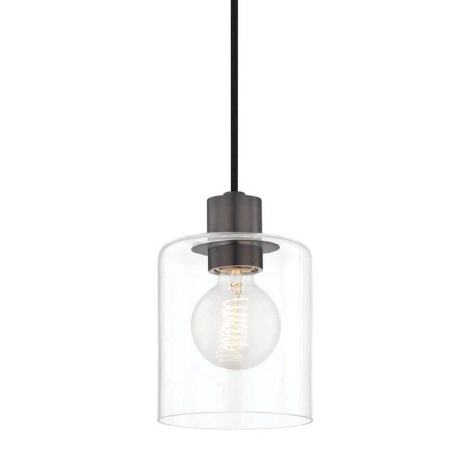 Mitzi by Hudson Valley Lighting Neko Old Bronze Modern/Contemporary Clear Glass Cylinder Pendant ... | Lowe's