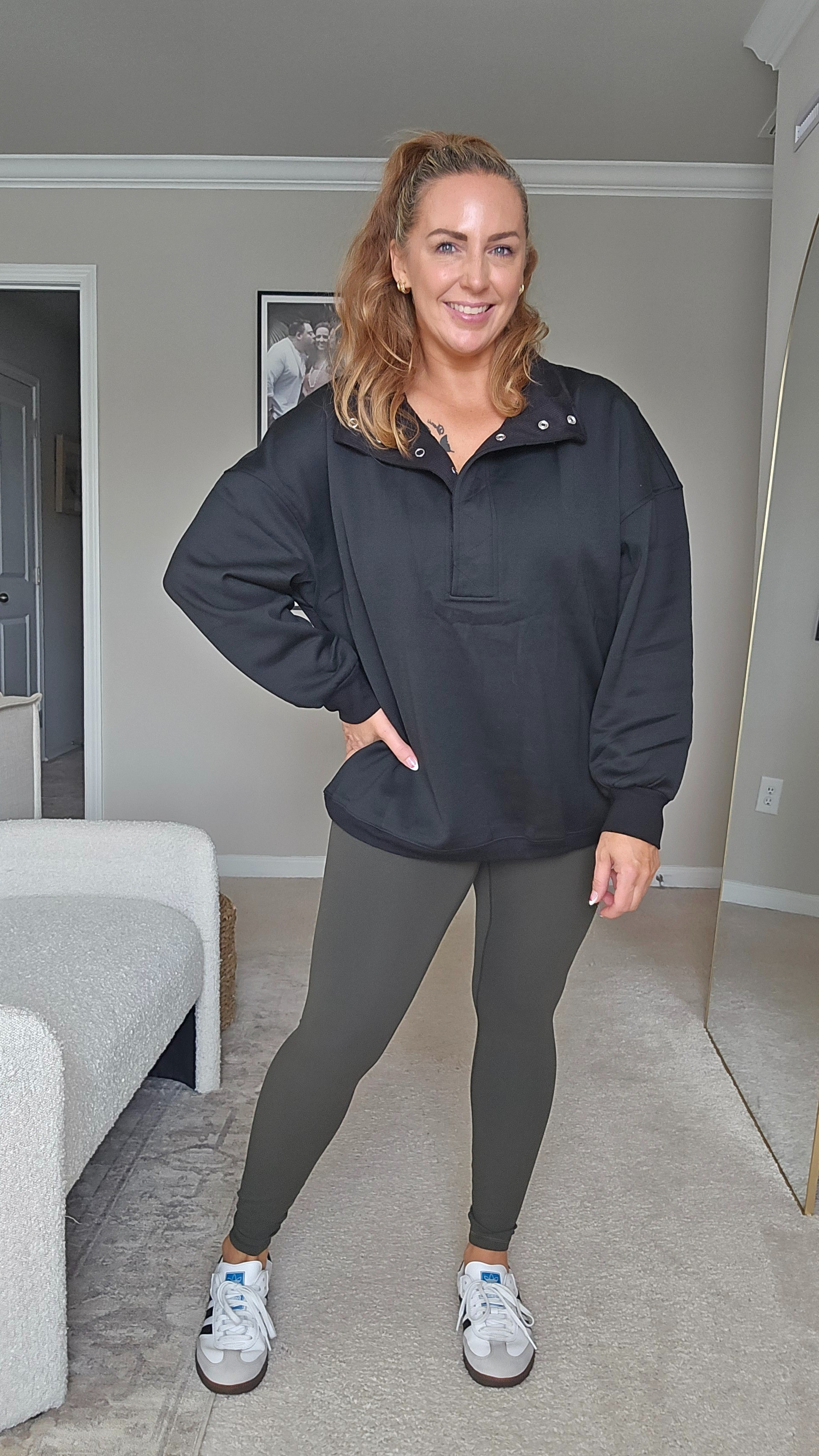 A classic black pullover with an easy, relaxed fit that instantly looks polished while staying comfortable. One of those grab-and-go pieces you’ll wear on repeat.@fisoew#amazonfashion #casualstyle #wardrobebasics

#LTKootd #LTKSeasonal #LTKOver40