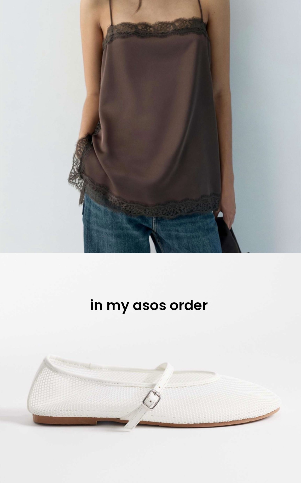 My asos order! Got a size S in top & normal size in shoes x 

#LTKspring #LTKuk #LTKunboxing