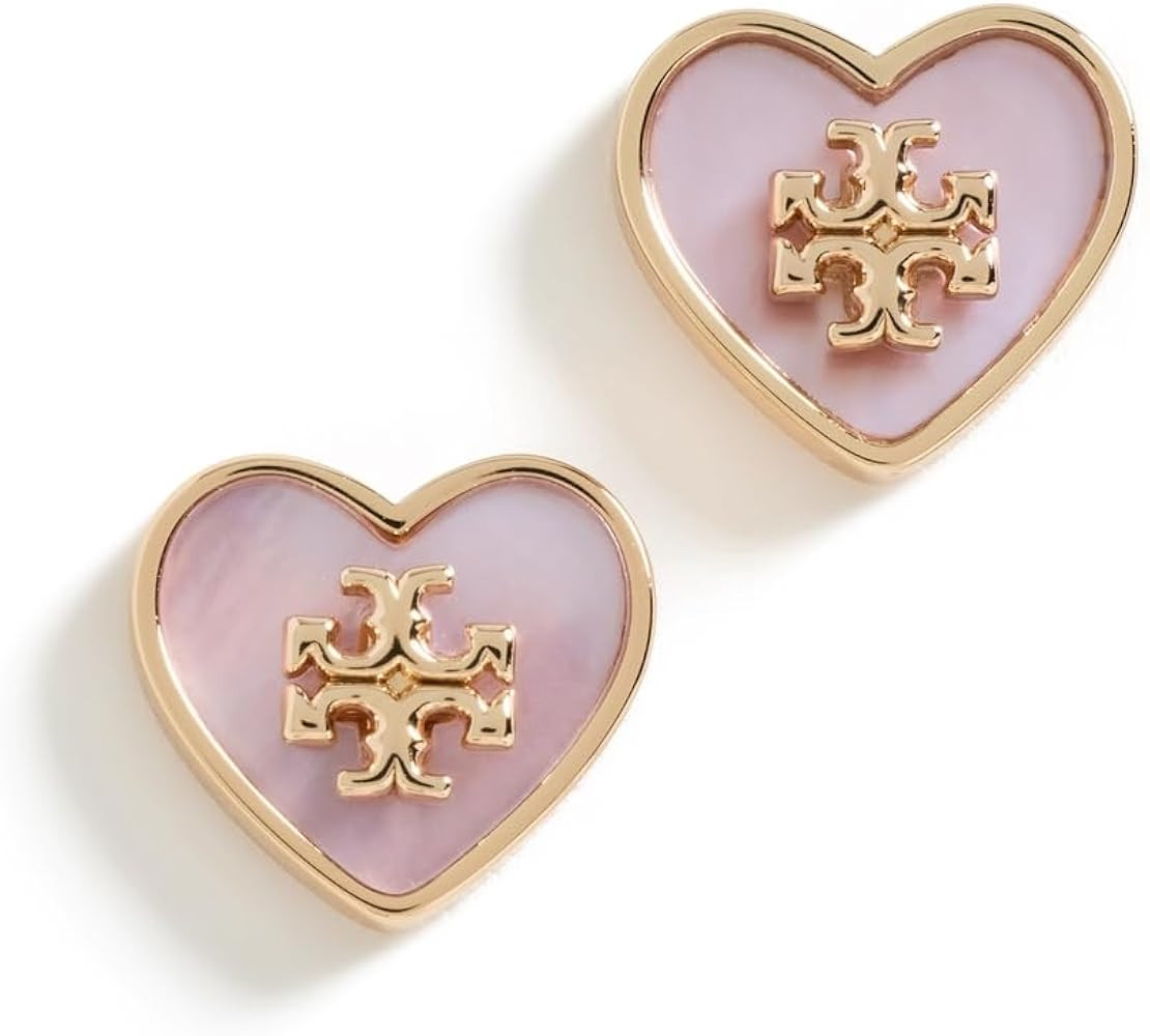 Tory Burch Women's Kira Heart Studs | Amazon (US)
