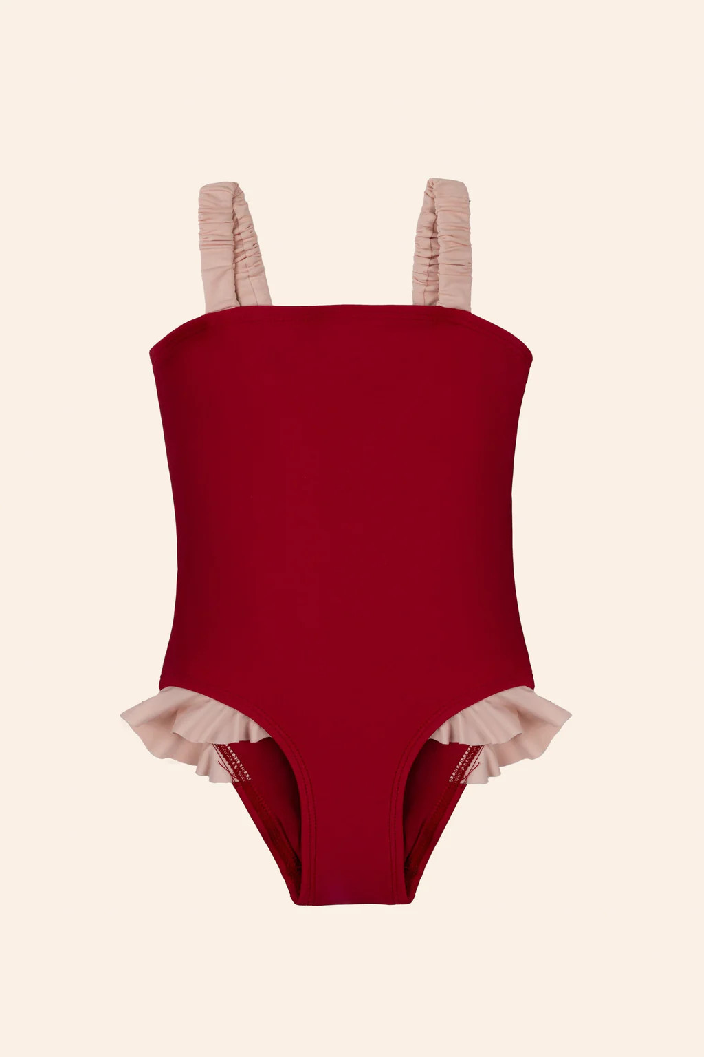 Lenae Ruffle One Piece Burgundy | WET 