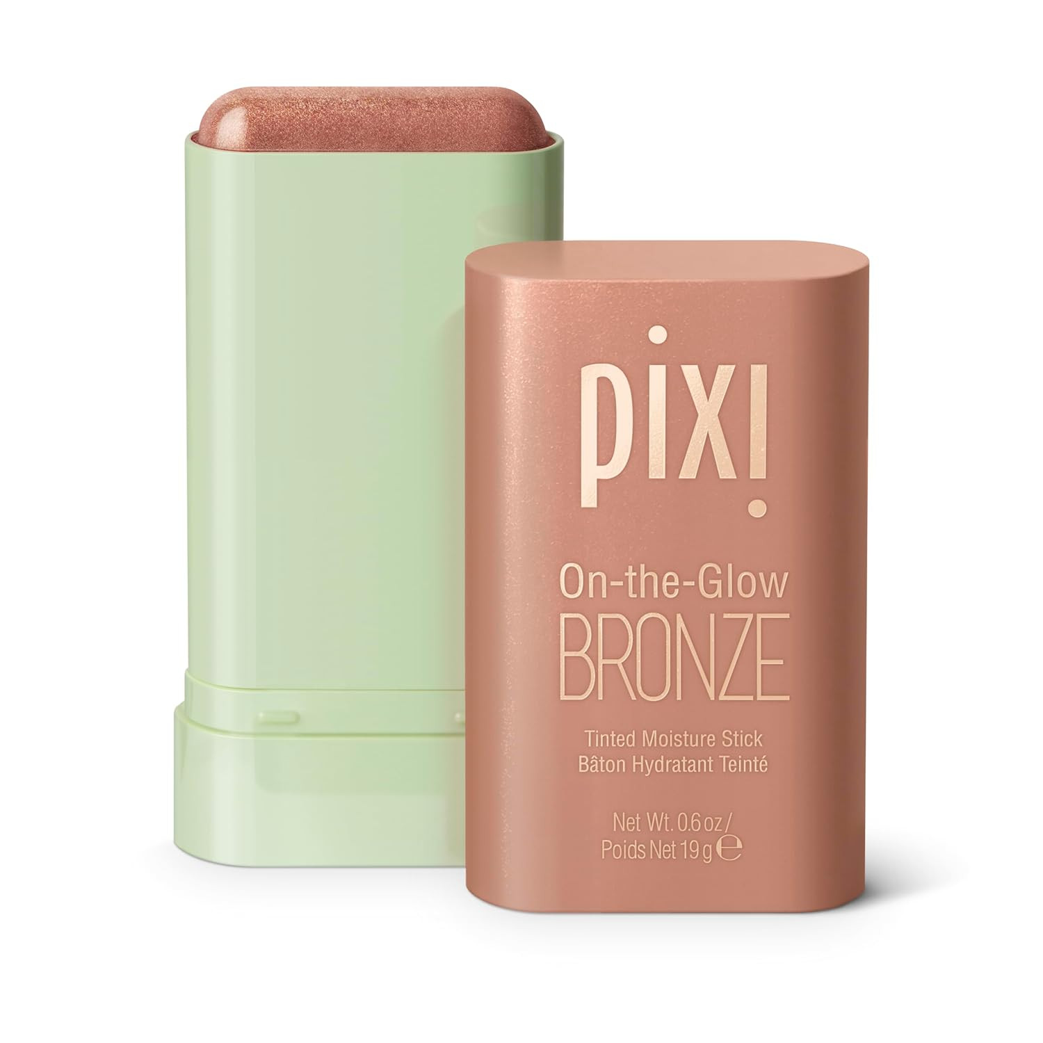 Pixi On-the-Glow Bronze - SoftGlow, Hydrating Tinted Moisture Bronzer Stick with Ginseng, Aloe Ve... | Amazon (US)