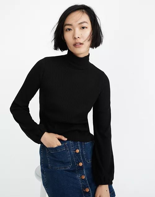 Bubble-Sleeve Swing Turtleneck | Madewell