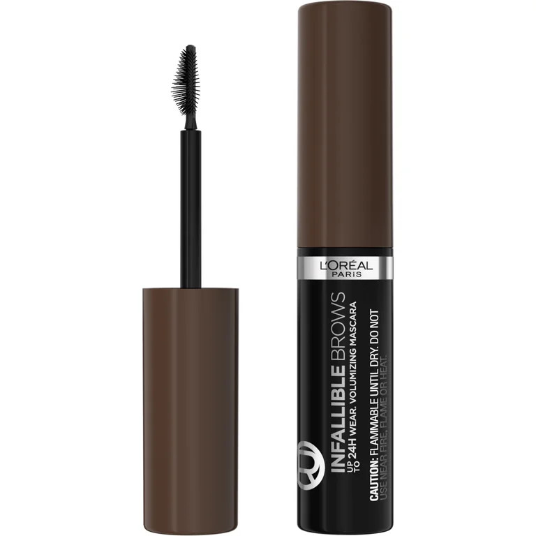 L'Oreal Paris Infallible Volumizing 24H Wear Brow Mascara, 4.0 Dark Brunette, 0.13 fl oz | Walmart (US)