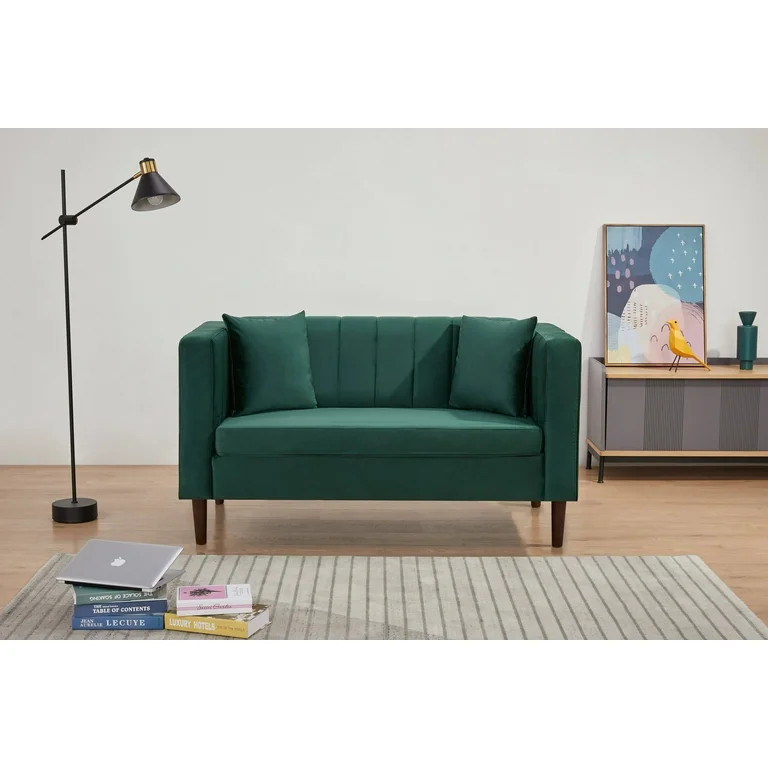 A&D Home Austin Loveseat, Velvet Green - Walmart.com | Walmart (US)