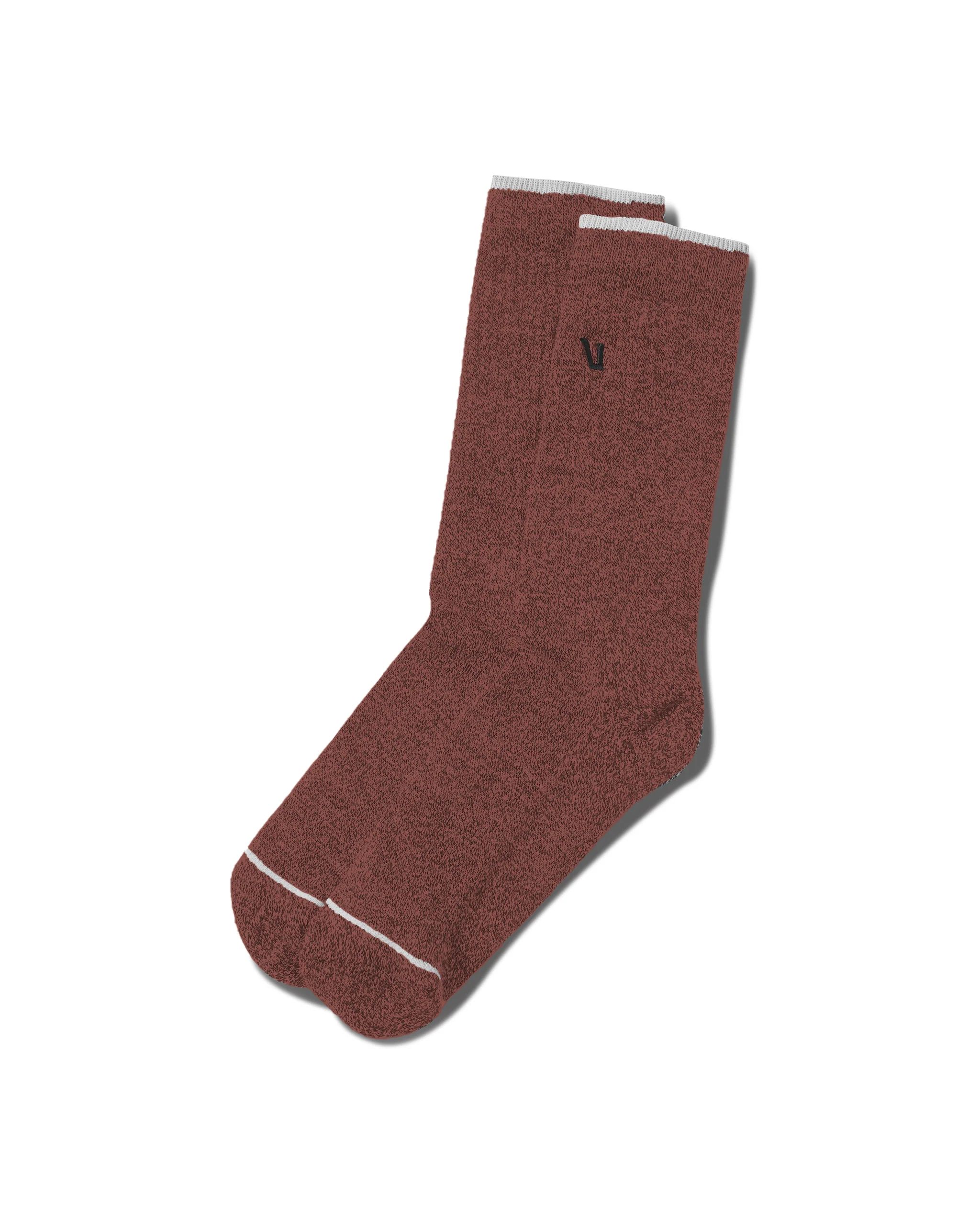 V1 Crew Sock | Cedar Heather Crew Socks | Vuori | Vuori Clothing (US & Canada)