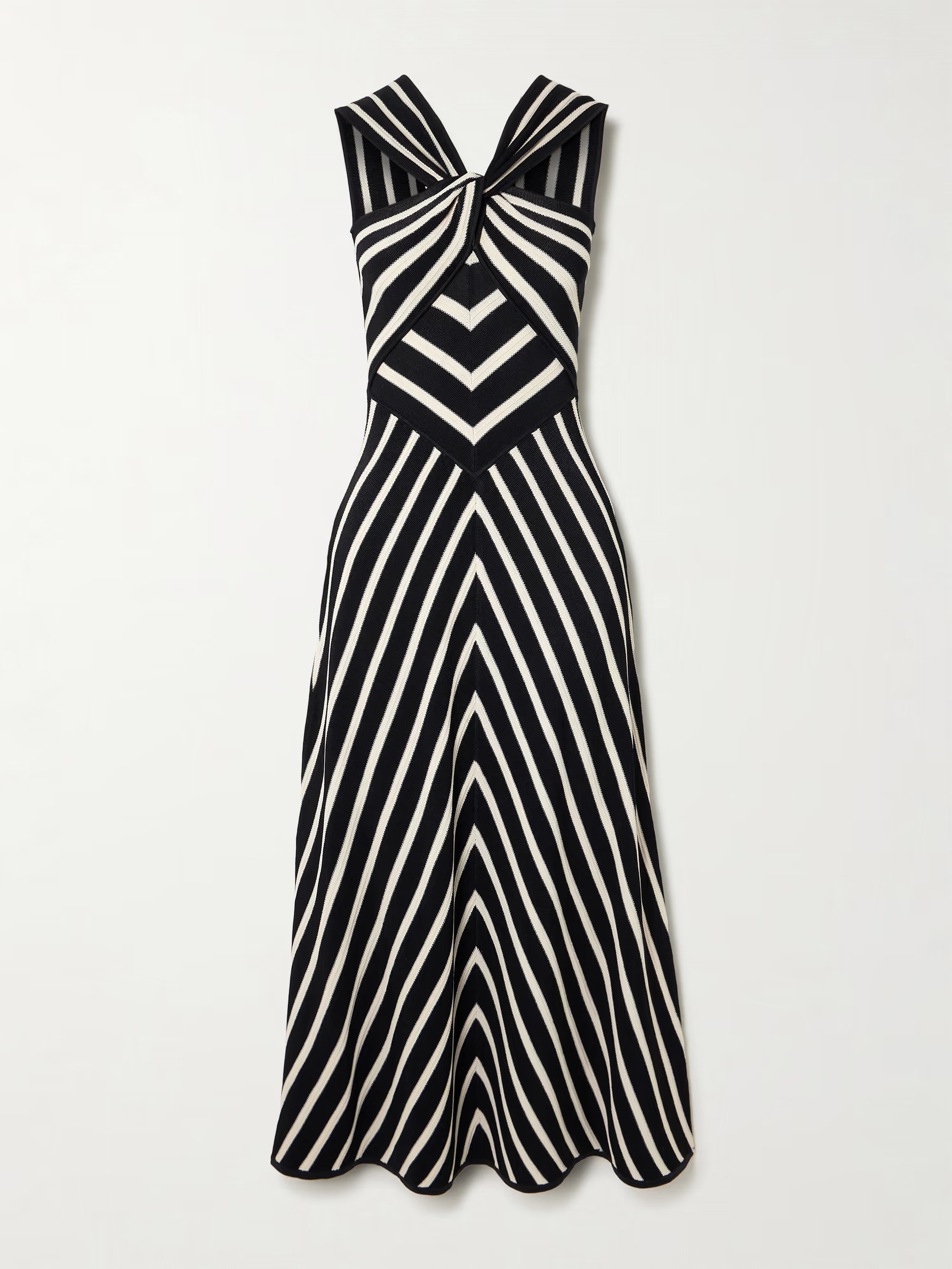 Illuminate striped knitted midi dress | NET-A-PORTER (UK & EU)