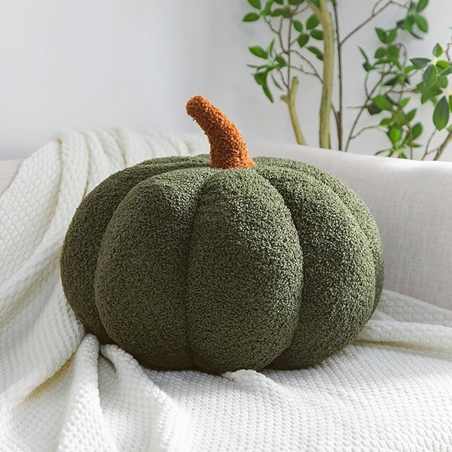 huraty Plush Pumpkin Pillow Sherpa Throw Pillow 3D Simulated Pumpkin Fall Decor for Halloween Tha... | Amazon (US)
