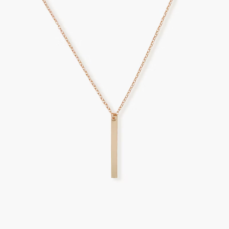 Sanctuary Project Thin Bar Drop Pendant Necklace Rose Gold | Target