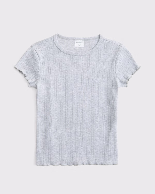 pointelle baby tee | Abercrombie & Fitch (US)
