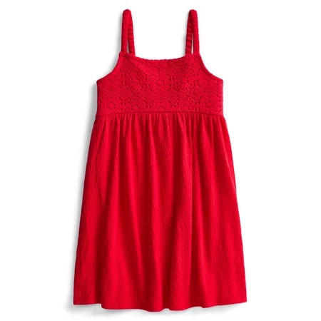Wonder Nation Girls Crochet Dress, Sizes 4-18 & Plus | Walmart (US)