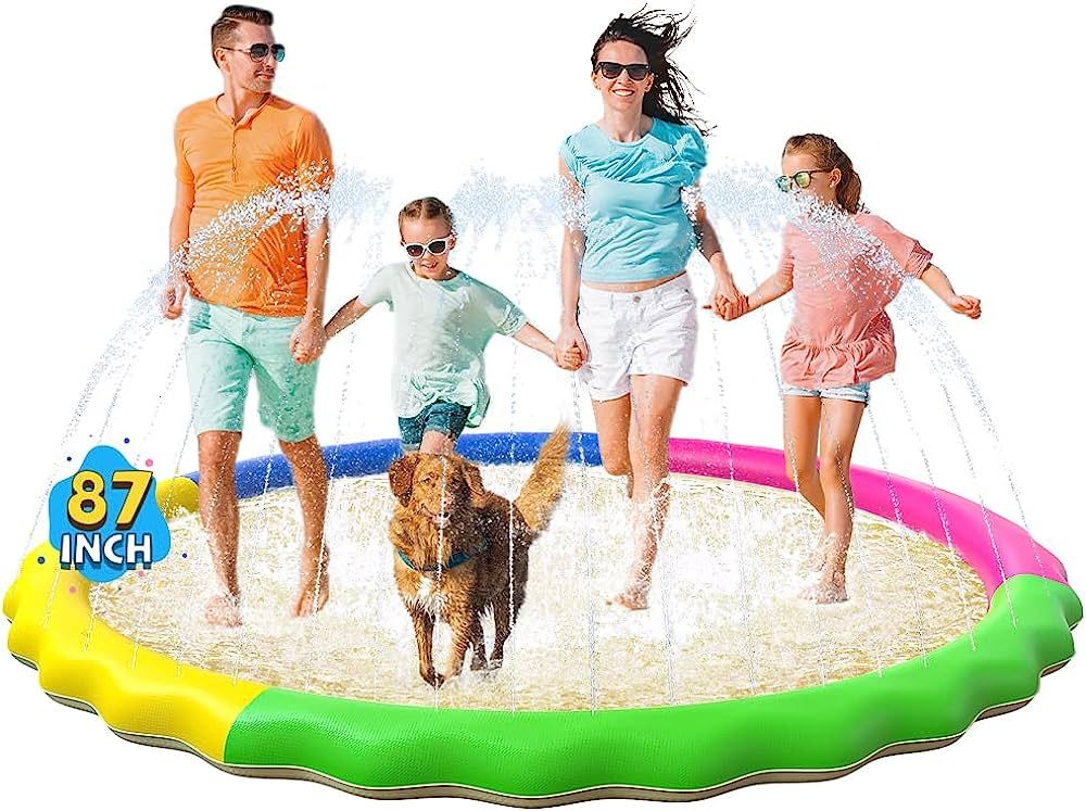 VISTOP Non-Slip Splash Pad for Kids and Dog, Thicken Sprinkler Pool Summer Outdoor Water Toys - F... | Amazon (US)