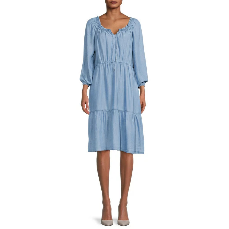 BeachLunchLounge Women's Ruffle Keyhole Dress | Walmart (US)