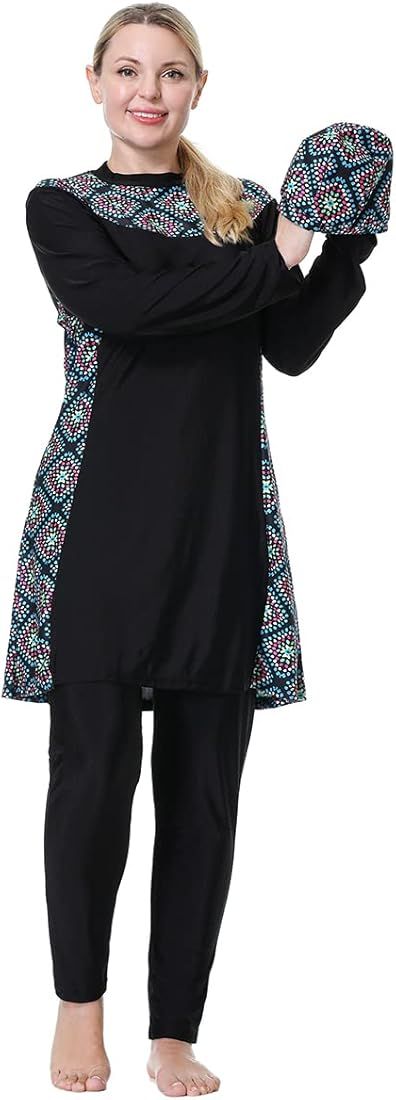 YouNaiJia Plus Size Modest Swimwear for Women with Hijab Full Coverage Islamic Burkini Muslim | Amazon (CA)