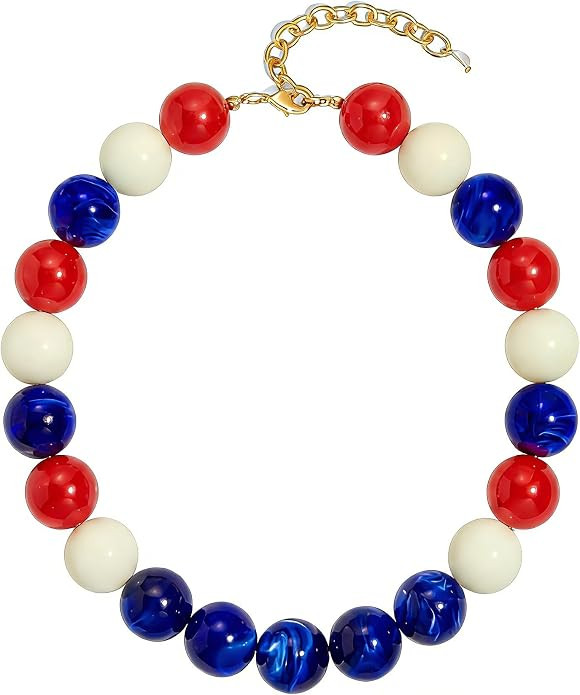 CLASSYZINT Chunky Bead Necklace for Women Colorful Acrylic Choker Necklace Y2K Style Jewelry for ... | Amazon (US)