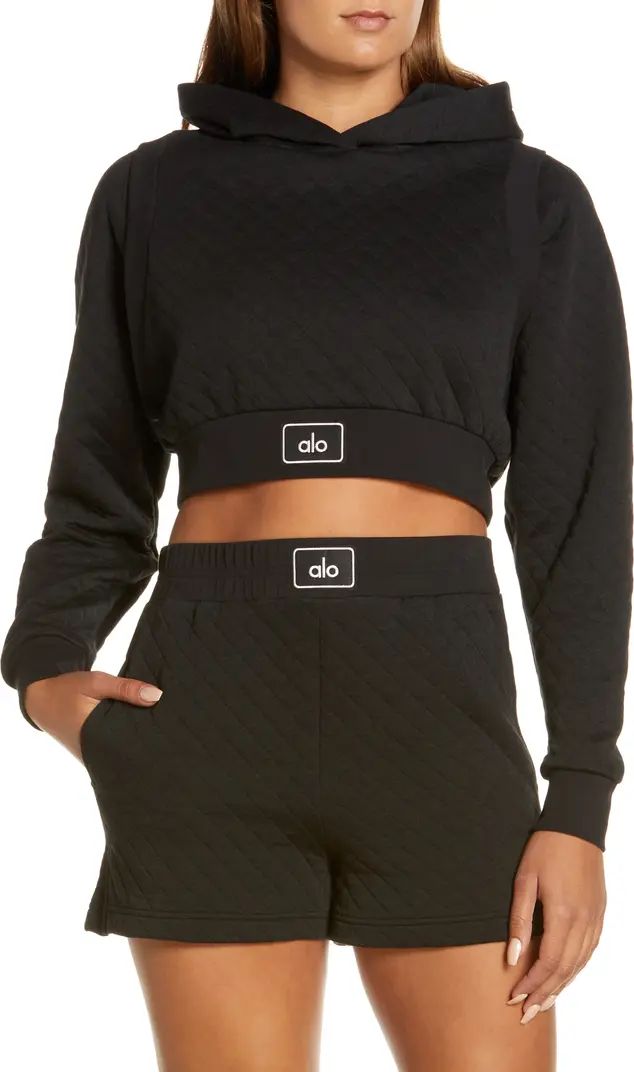 Arena Quilted Crop Hoodie | Nordstrom