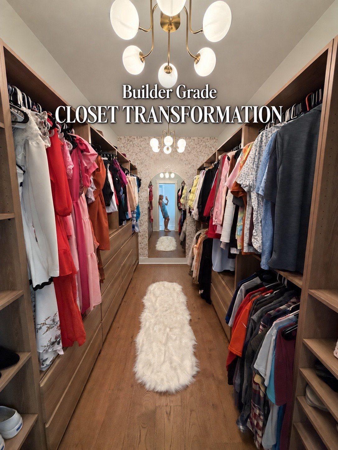 Builder-grade closet officially upgraded!! I can't believe we were able to DIY this ourselves!  Comment CLOSET and I’ll send you the materials list!

#LTKHome #LTKmorningroutine #LTKgrwm
