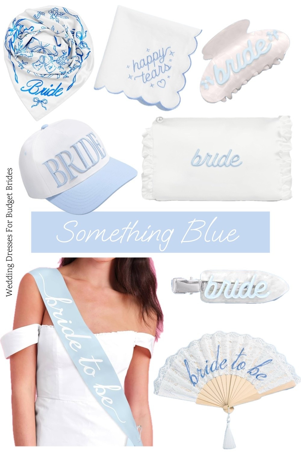Blue themed affordable bachelorette party or bridal shower items on Amazon for the bride to be. 

#brideonabudget 
#affordablebridal #founditonamazonfashion 
#weddingonabudget #LTKParties

#LTKSeasonal #LTKWedding