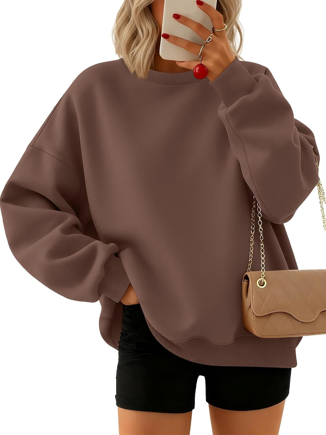 Trendy Queen Oversized Sweatshirts pullover Crewneck Tops Fall Outfits 2026 | Amazon (US)