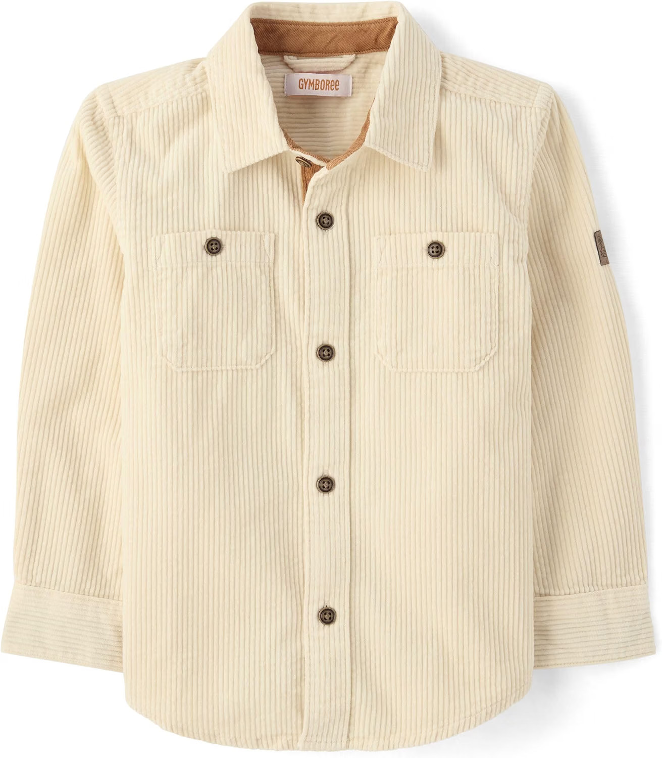 Gymboree Boys' and Toddler Long Sleeve Textured Corduroy Button Up Shirt | Amazon (US)