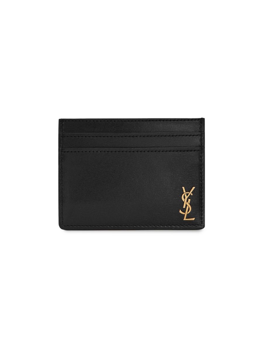 Saint Laurent Leather Card Holder | Saks Fifth Avenue