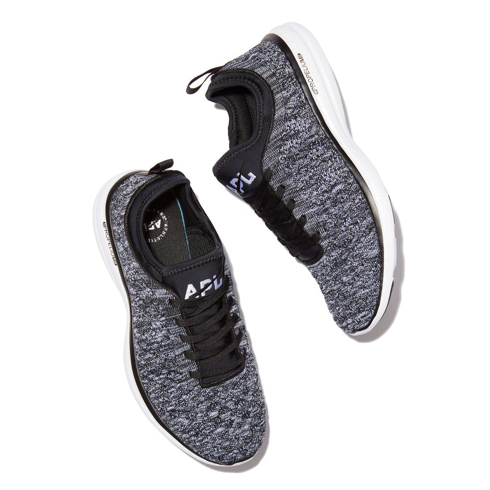 APL Techloom Phantom Sneakers in Black/White/Melange, Size 5 | goop