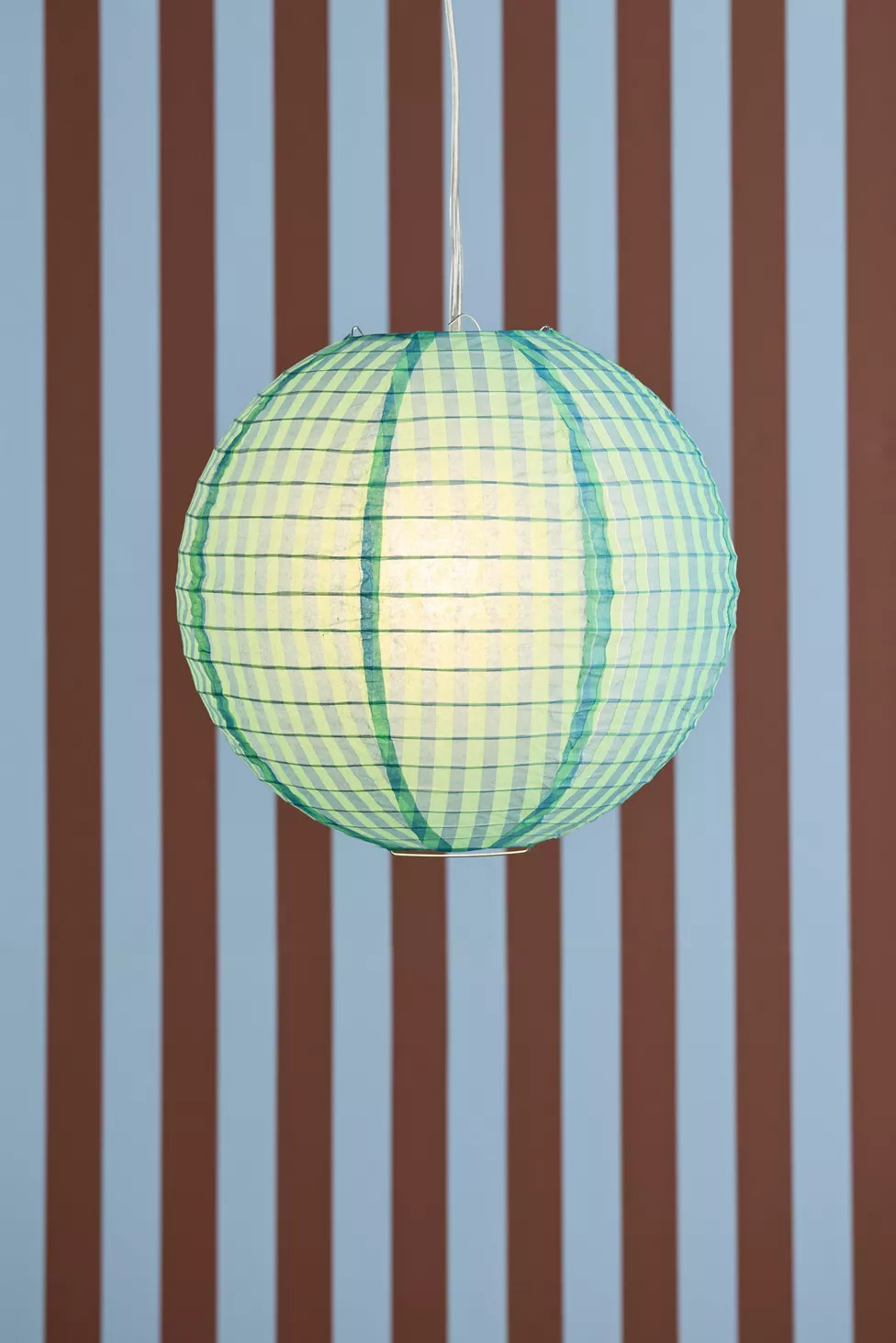 Stripe Printed Round Paper Lantern Pendant Shade | Urban Outfitters (US and RoW)