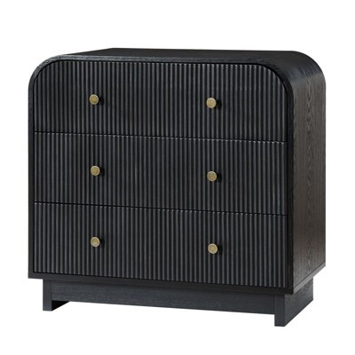 Ernest 27 Tall 3-Drawer End Tbale|Hulala Home -BLACK | Target