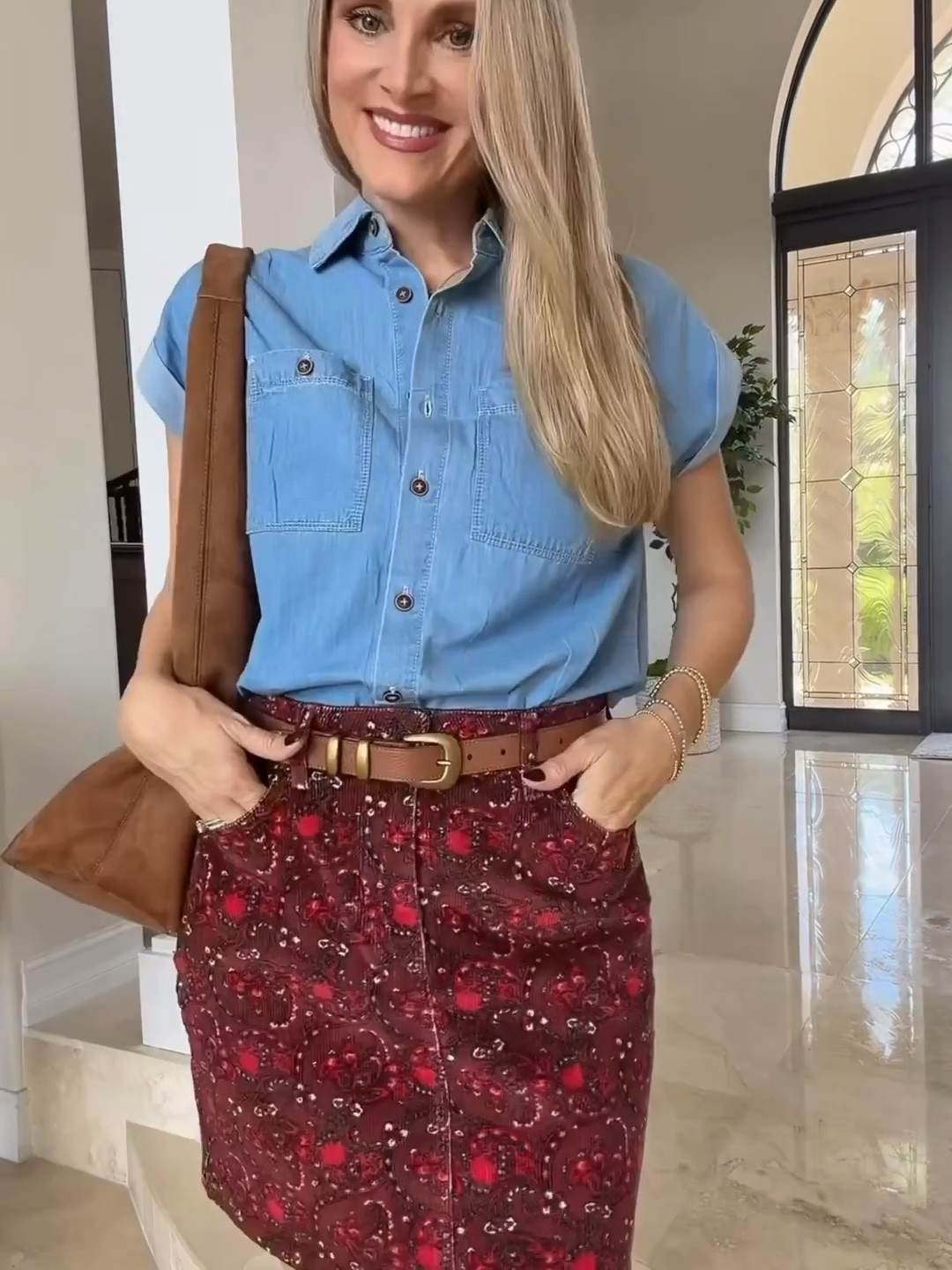 this look holds rhythm through movement and stillness, the belt stays steady while the skirt flows.

#LTKootd #LTKSeasonal #LTKstorytime