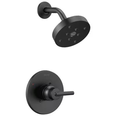 Delta  Trinsic Matte Black 1-handle Shower Faucet | Lowe's
