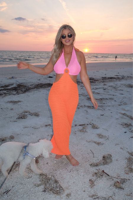 This dress screams sunset 

#beach #vacation #florida #vacationoutfit #summer #ocean #coverup #crochet #knit #amazon #amazonfind #amazonfashion #amazondupe #amazonvacation #amazonhaul #amazonsummer #amazonbeach #ootd #outfitinspo 

#LTKswim #LTKfit #LTKtravel