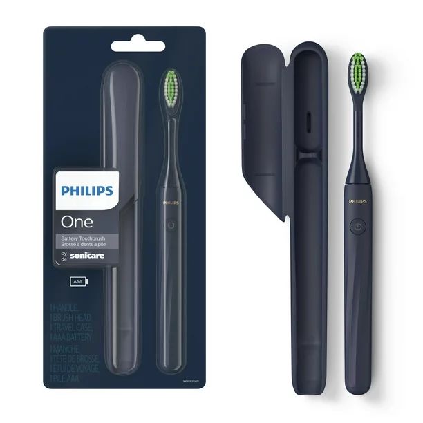 Philips One By Sonicare Battery Toothbrush, Midnight Blue, HY1100/04 - Walmart.com | Walmart (US)