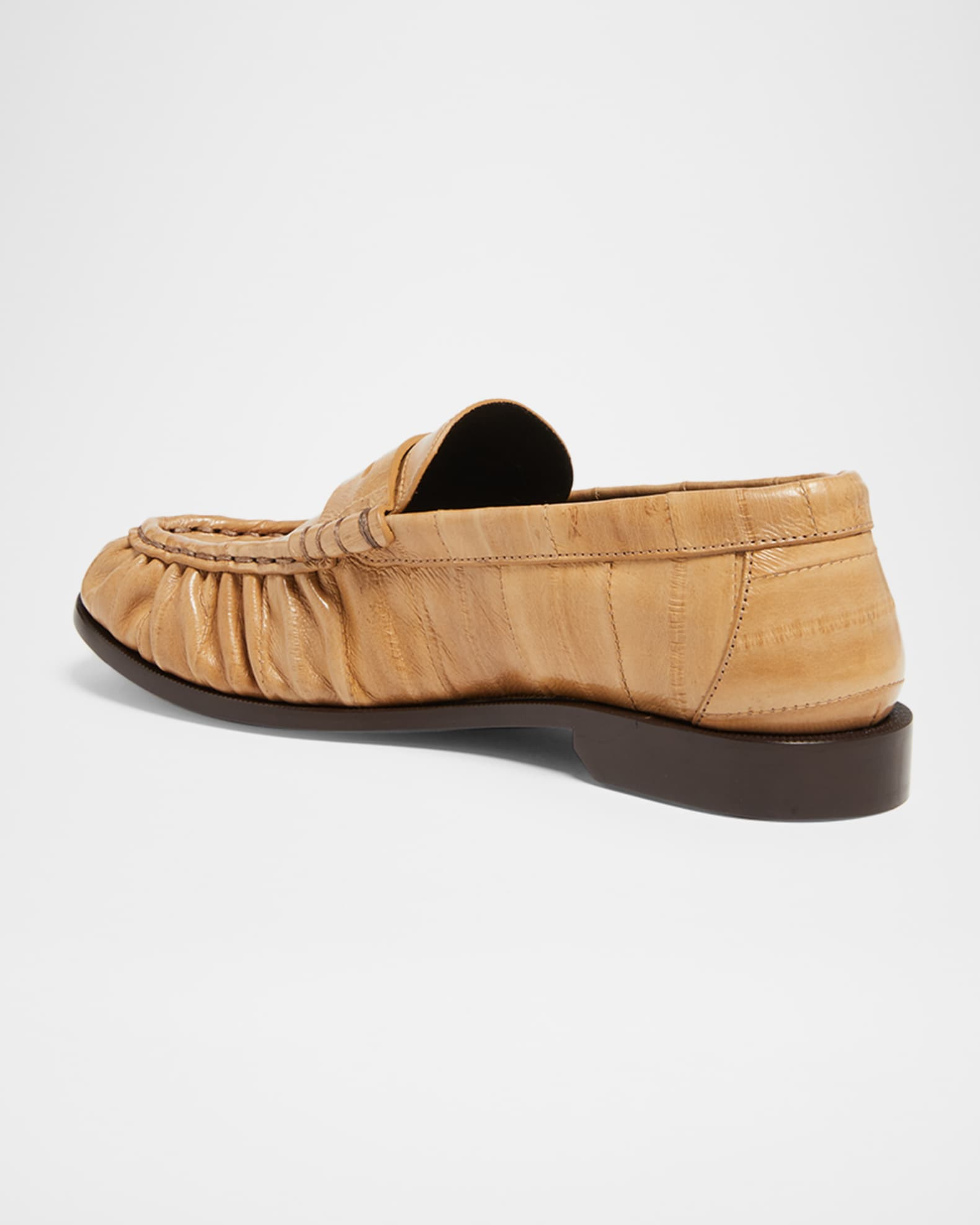 Le Loafer Eel Leather Penny Loafers | Neiman Marcus