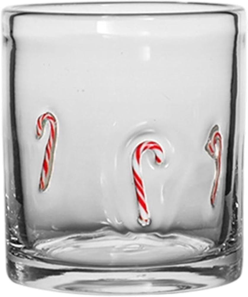 Christmas Icon Glasses Drinkware - 14 oz Stemless Juice Glass Cup with Snowman Snowflake Candy Ca... | Amazon (US)