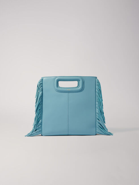 Smooth leather M bag with fringing | Maje US | Maje US