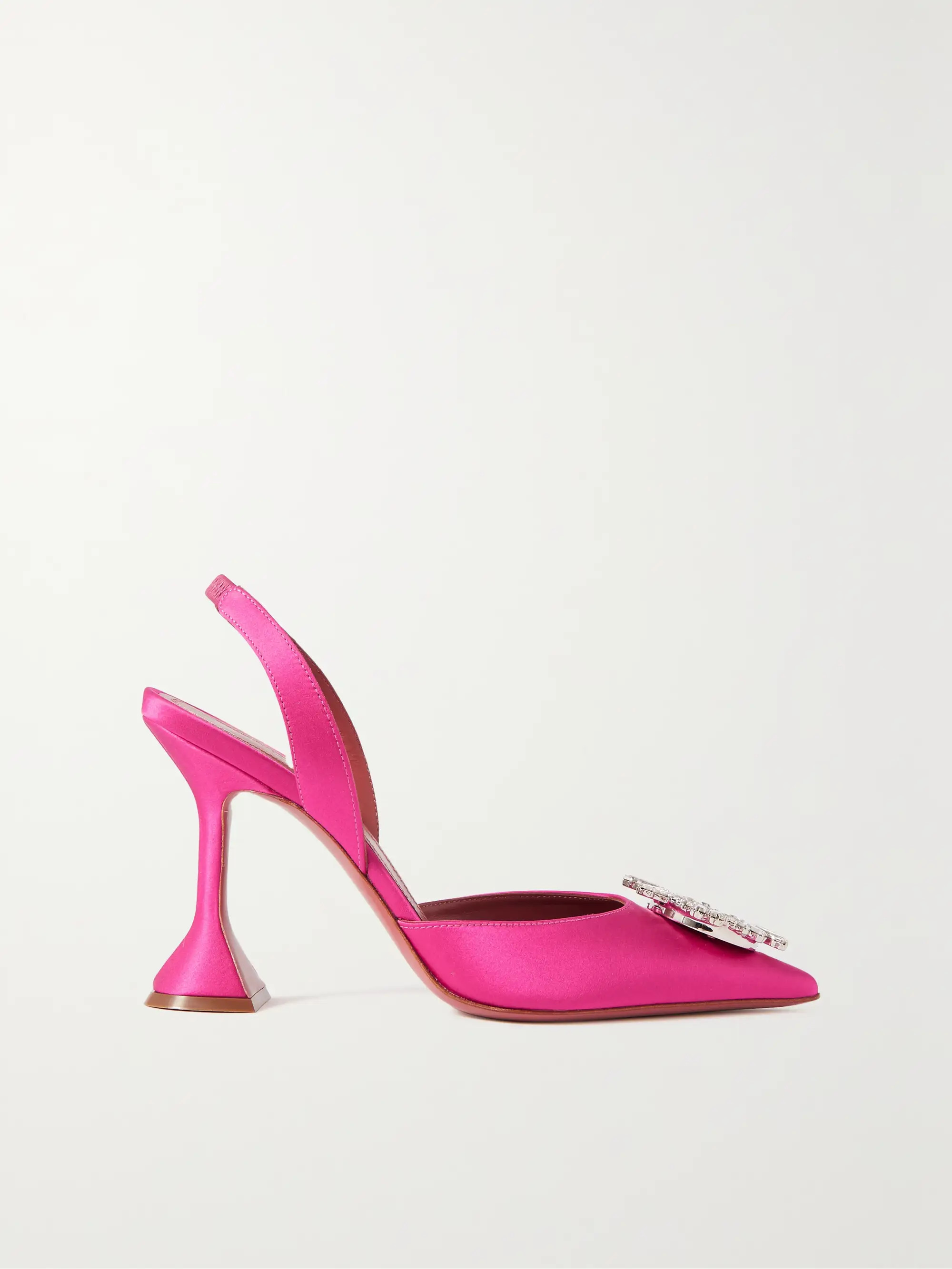 Begum Swarovski crystal-embellished satin slingback pumps | NET-A-PORTER (US)