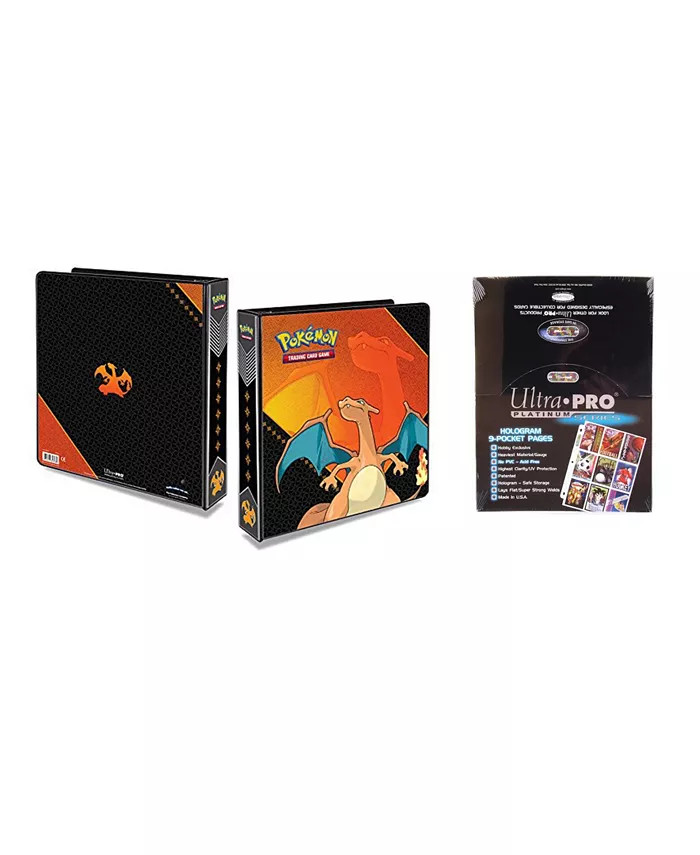 Pokemon Charizard 2", 3 Ring Binder Card Album with 100 Ultra Pro Platinum 9 Pocket Sheets | Macy's