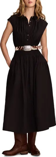 Lucky Brand Smocked Waist Sleeveless Midi Shirtdress | Nordstrom | Nordstrom