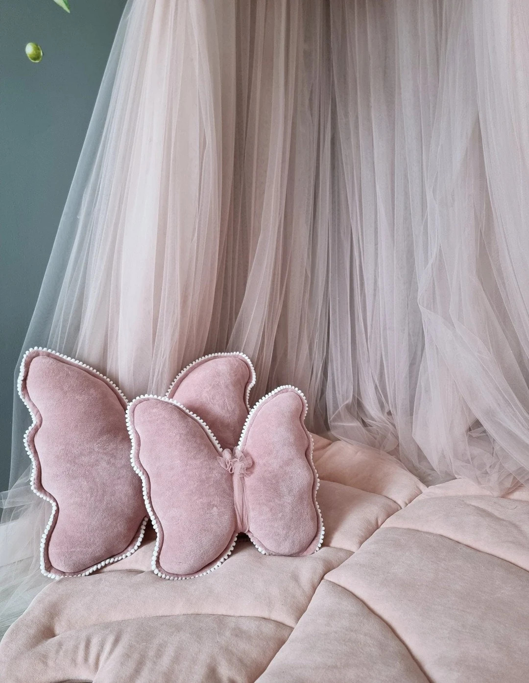 Butterfly pillow blush rose. Baby nursery decor. Kids room decor. Baby shower Pregnancy gift. Pri... | Etsy (US)