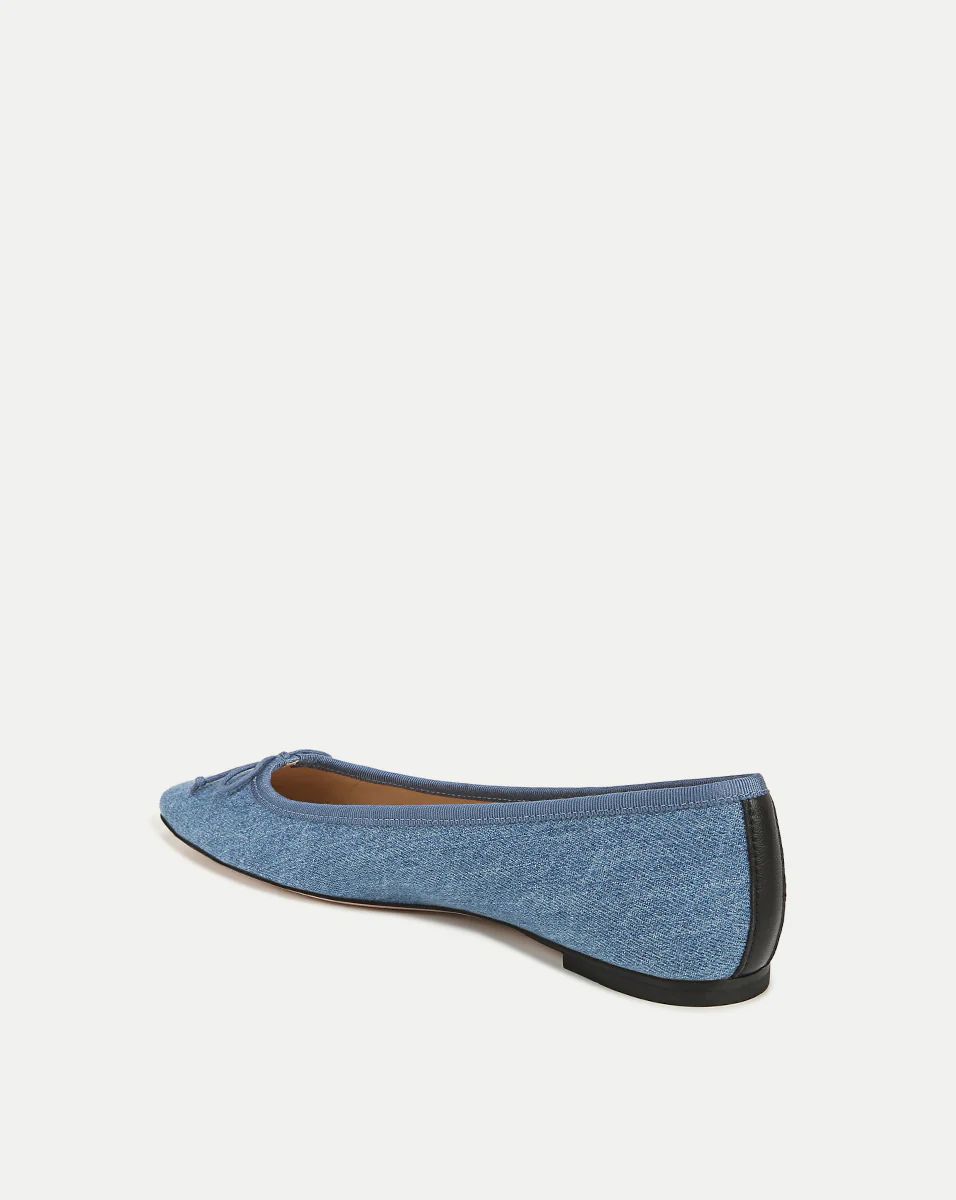 Catherine Denim Ballet Flat | Veronica Beard