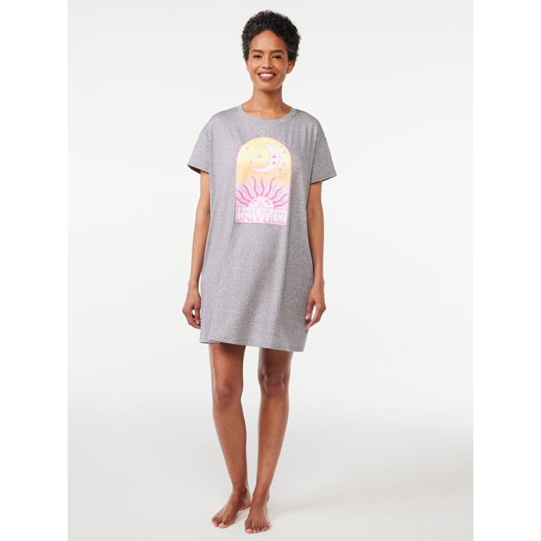 Joyspun Women's Print Sleepshirt with Pockets, Sizes S/M to 2X/3X | Walmart (US)