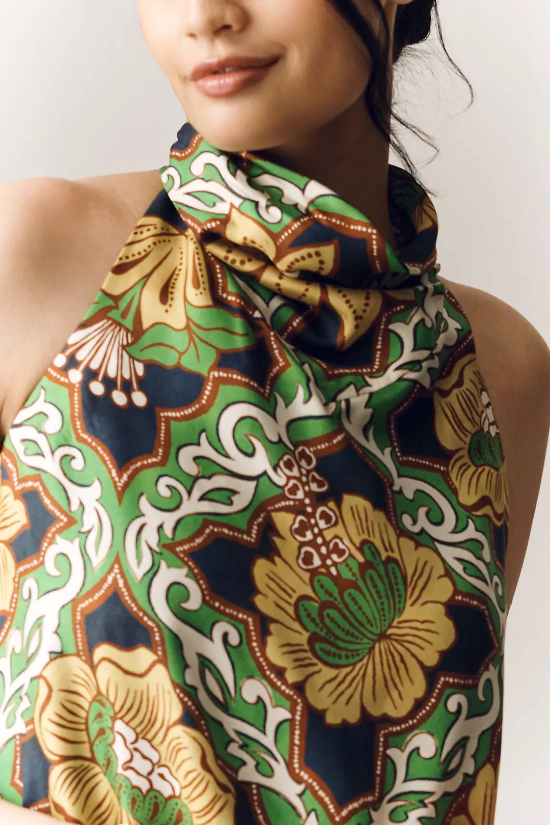 AL\u00c9MAIS Liana Silk Halter Top | Anthropologie (US)