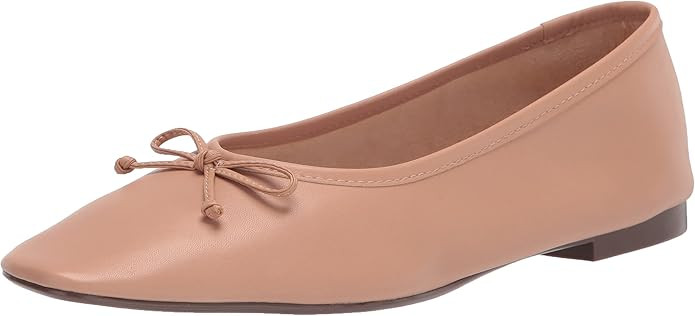 SCHUTZ Women's Ballerina Arissa Bow Leather Flat | Amazon (US)