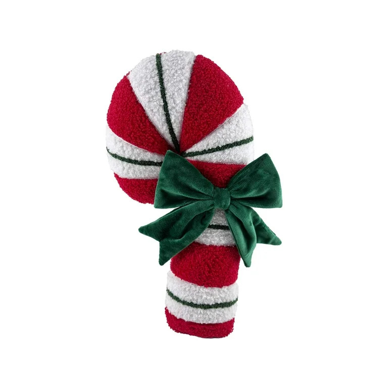 Candy Cane Shaped Christmas Pillow,Width is 8.5inch,Height is 14inch,by Holiday Time. | Walmart (US)