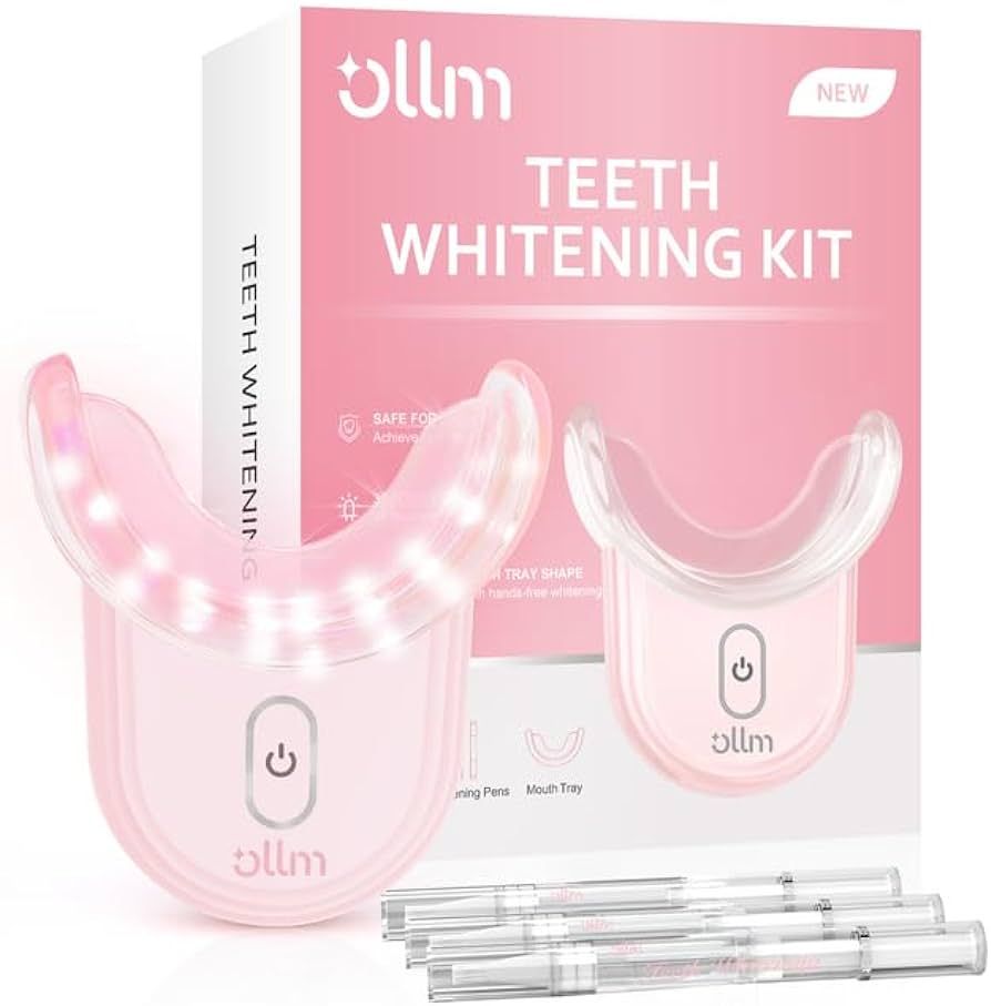 Teeth Whitening Kit Gel Pen Strips - Ollm 32X LED Light Specially Formulated for Sensitive Teeth,... | Amazon (US)