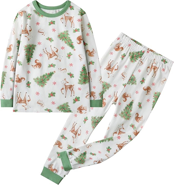 Owlivia 100% Organic Cotton Baby Long Sleeve Pajama Sets, Toddler Boy Girl 2-Piece Sleepwear | Amazon (US)