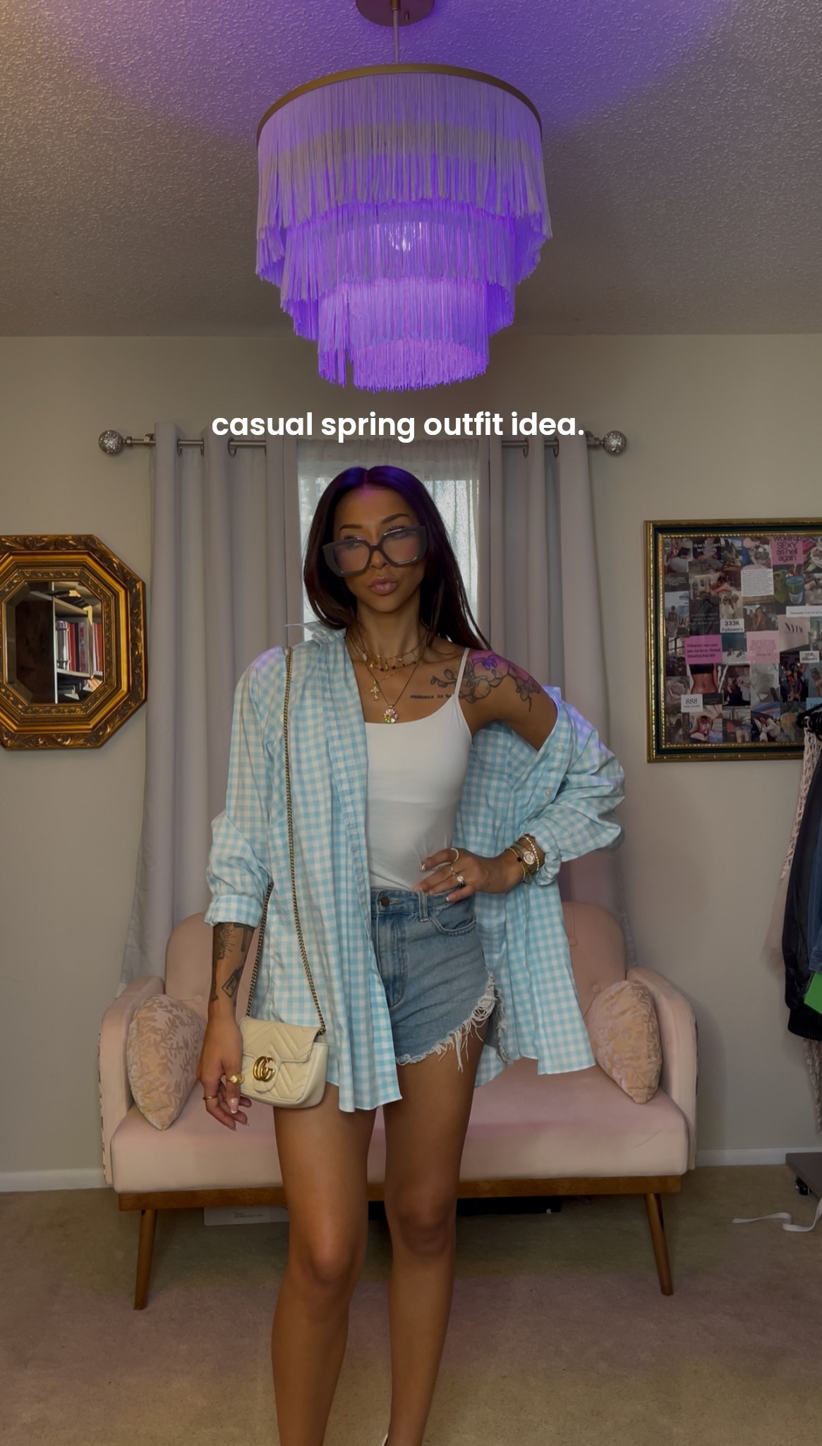 casual spring outfit idea 🌷 gingham! 