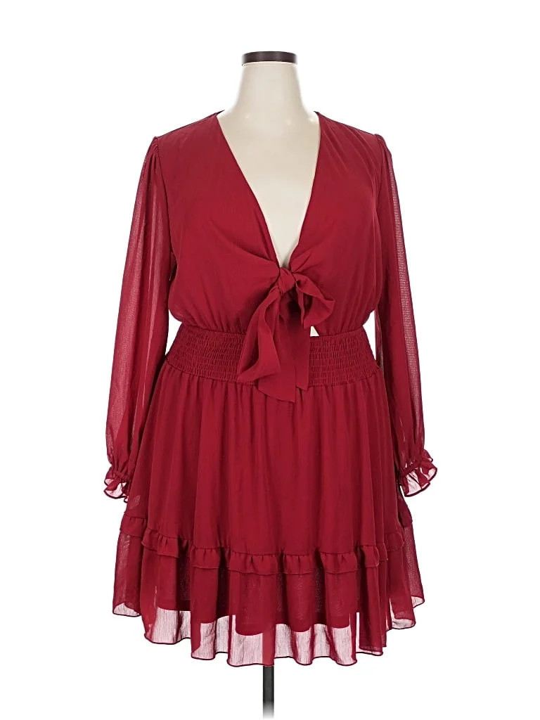 Unbranded Burgundy Cocktail Dress Size 2X - 54% off | ThredUp (US)