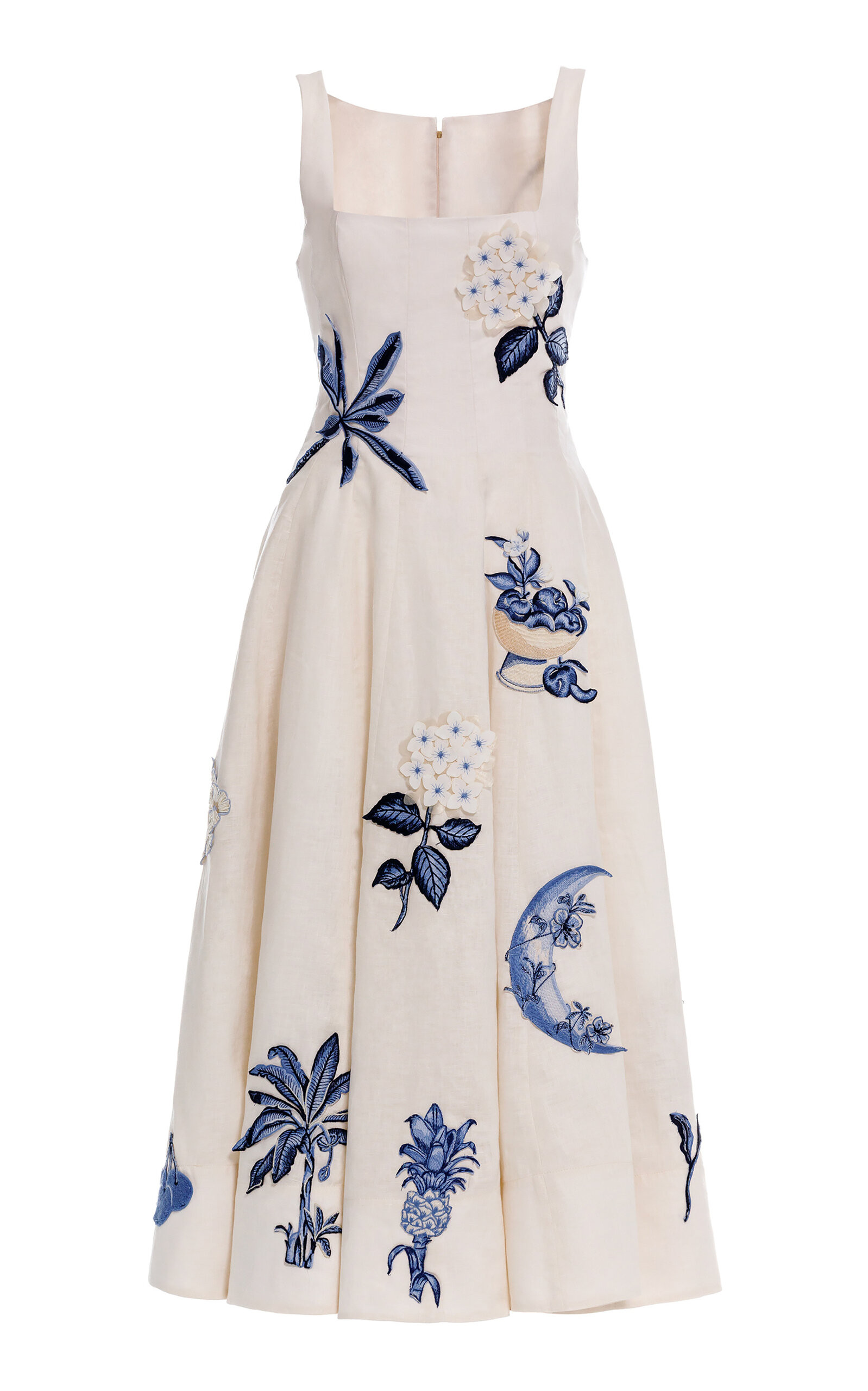 Frontera Embroidered Linen Midi Dress | Moda Operandi (Global)